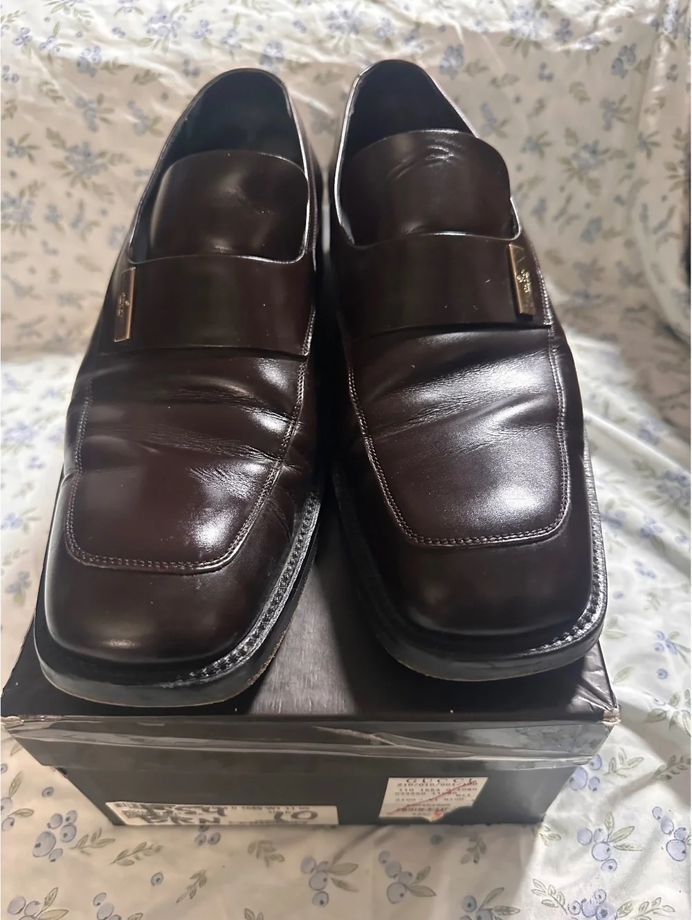Gucci Brown Leather Men's Dress Loafers Size 10